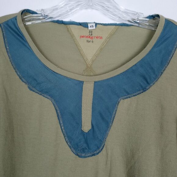 Johnny Was Pete & Greta for t By  olive green top - Picture 5 of 7